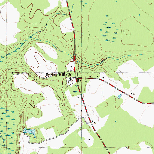 Topographic Map of Spring Hill, SC