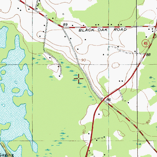 Topographic Map of Springwood Swamp (historical), SC