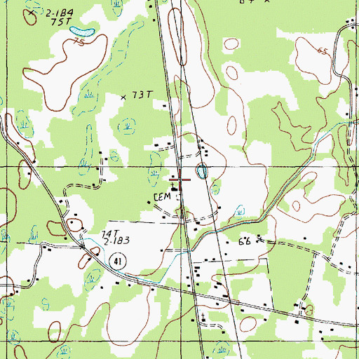 Topographic Map of Sumter School (historical), SC
