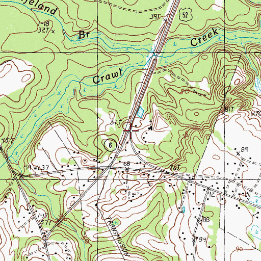 Topographic Map of Swamp Fox, SC