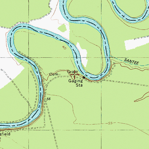 Topographic Map of Thomas Walter Grave, SC
