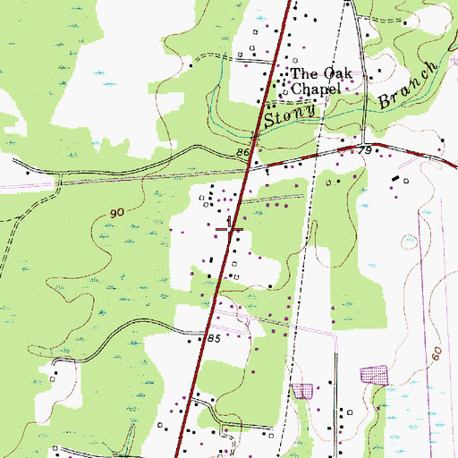 Topographic Map of Barrow School (historical), SC