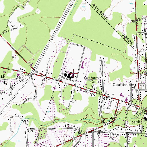 Topographic Map of Berkeley High School, SC