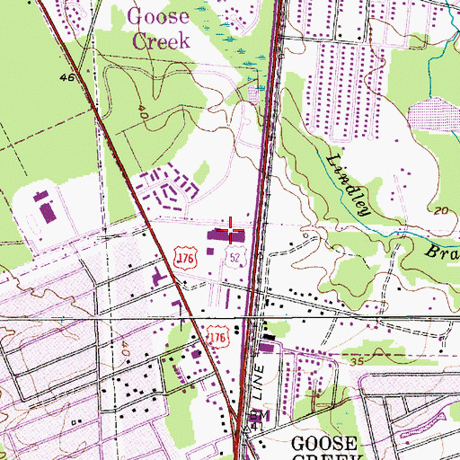 Topographic Map of Berkeley Square Shopping Center, SC