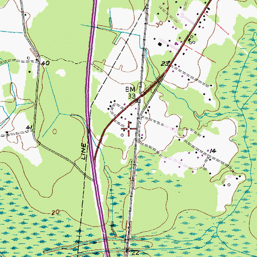 Topographic Map of Bethel School (historical), SC