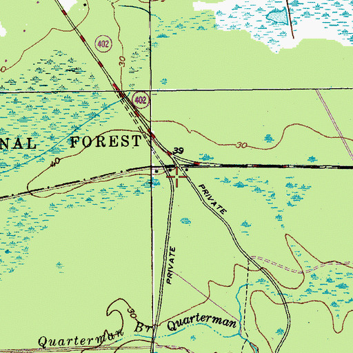 Topographic Map of Bonneau Plantation (historical), SC
