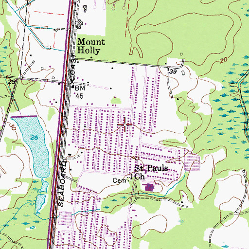Topographic Map of Boulder Bluff, SC