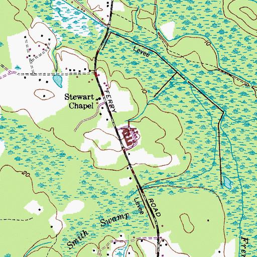 Topographic Map of Cainhoy Elementary / Middle School, SC
