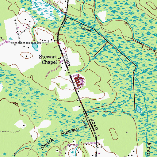 Topographic Map of Cainhoy High School, SC