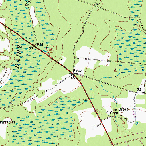 Topographic Map of Casey Hill (historical), SC