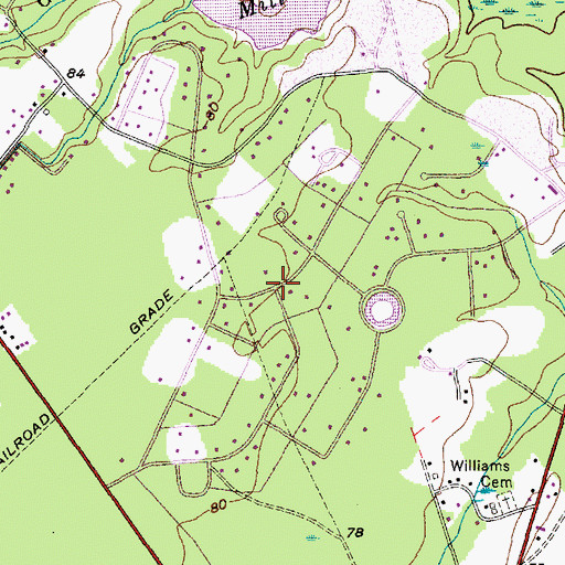 Topographic Map of Chaparral Ranches, SC