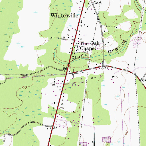 Topographic Map of Church of God, SC