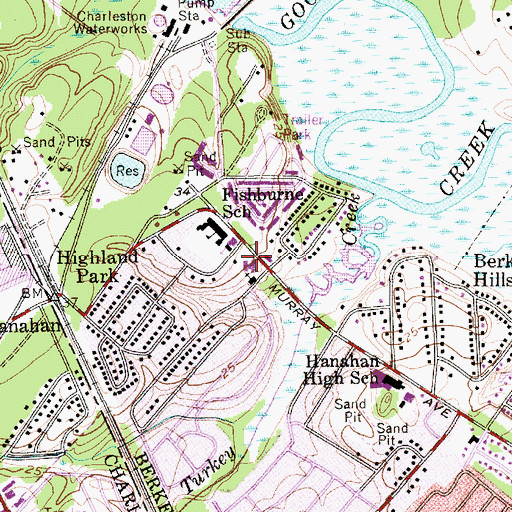Topographic Map of Diving Redeemer School, SC