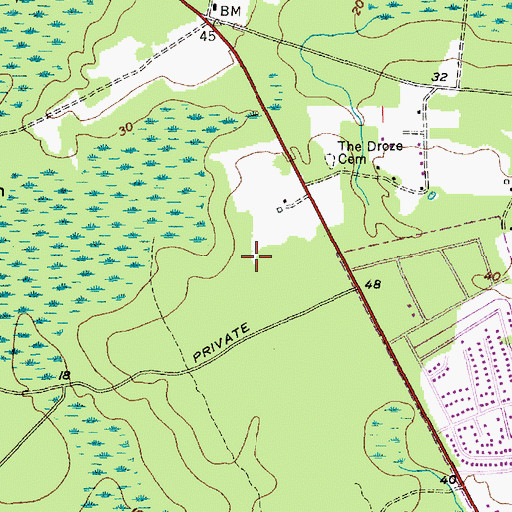Topographic Map of Fairfax, SC