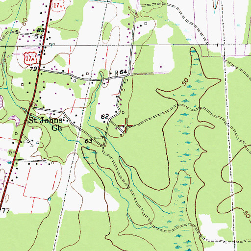 Topographic Map of Fox Bank (historical), SC