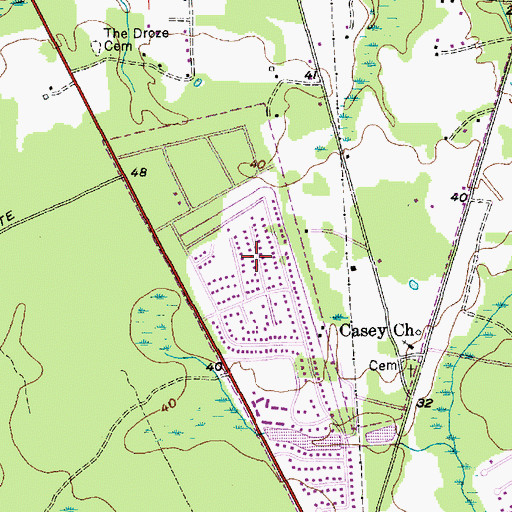Topographic Map of Foxborough, SC