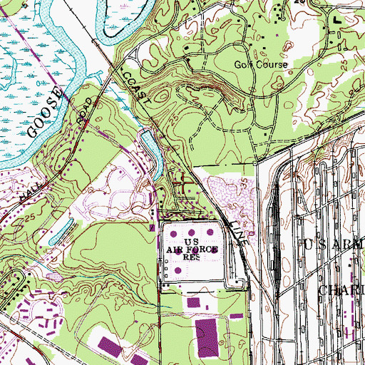 Topographic Map of Gold Cup Springs, SC