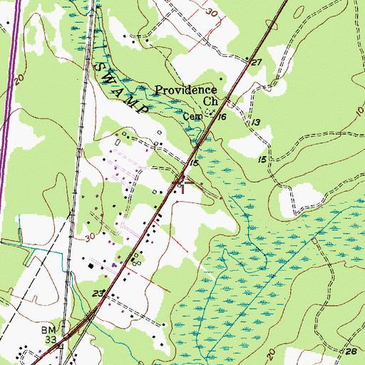 Topographic Map of Goose Creek Cemetery, SC