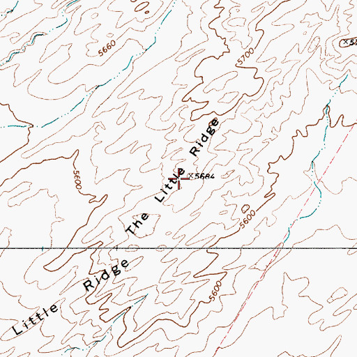 Topographic Map of The Little Ridge, AZ