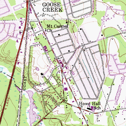 Topographic Map of Goose Plaza Shopping Center, SC