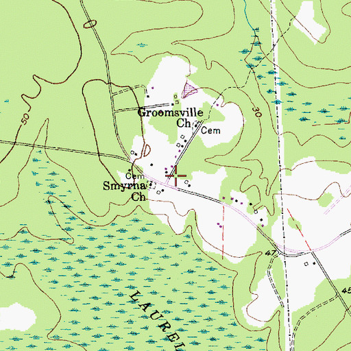 Topographic Map of Groomville, SC