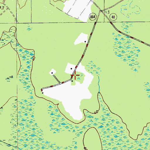 Topographic Map of Hickory Grove Cemetery, SC