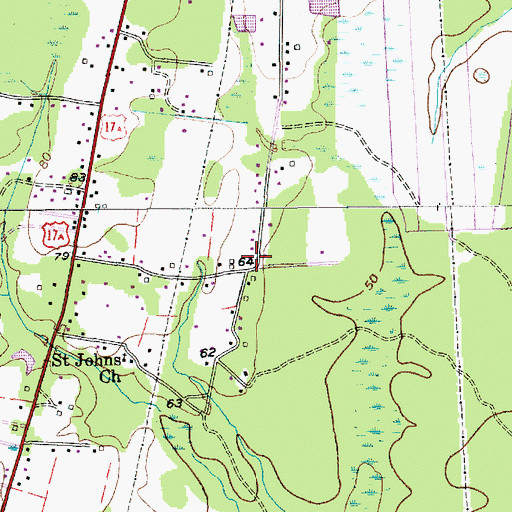 Topographic Map of Hickory Hill, SC