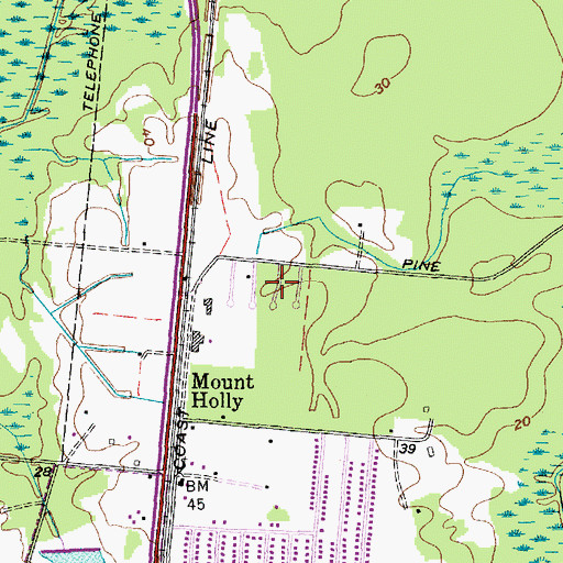 Topographic Map of Holly Court, SC