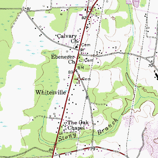 Topographic Map of Holy Family Cemetery, SC