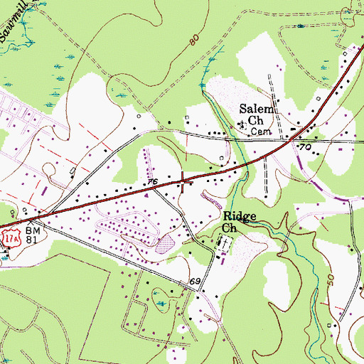 Topographic Map of Hope Graded School (historical), SC