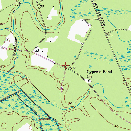Topographic Map of Hopewell Church, SC