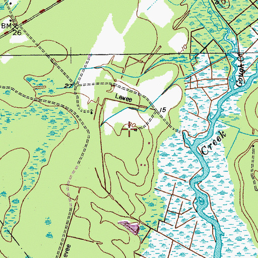 Topographic Map of Hyde Park Plantation Cemetery, SC