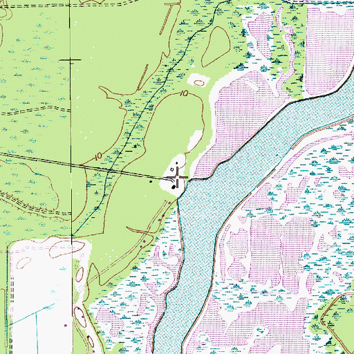 Topographic Map of Lewisfield Plantation, SC
