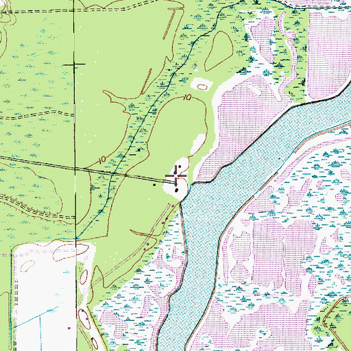 Topographic Map of Lewisfield Plantation Cemetery, SC
