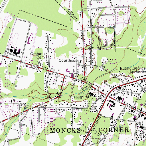 Topographic Map of Lord Berkeley Academy, SC