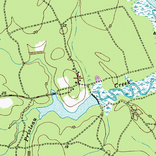 Topographic Map of Medway Plantation Cemetery, SC