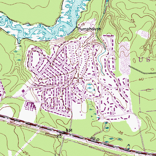 Topographic Map of Menriv Park, SC