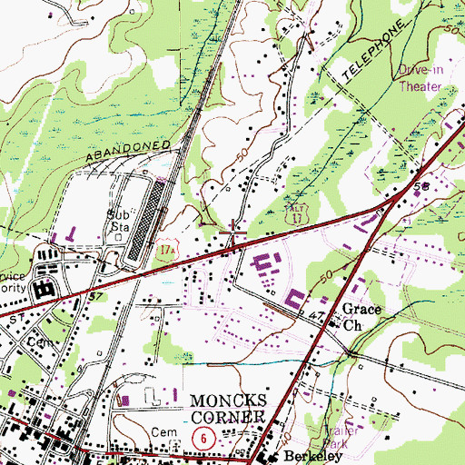 Topographic Map of Mittenlane, SC