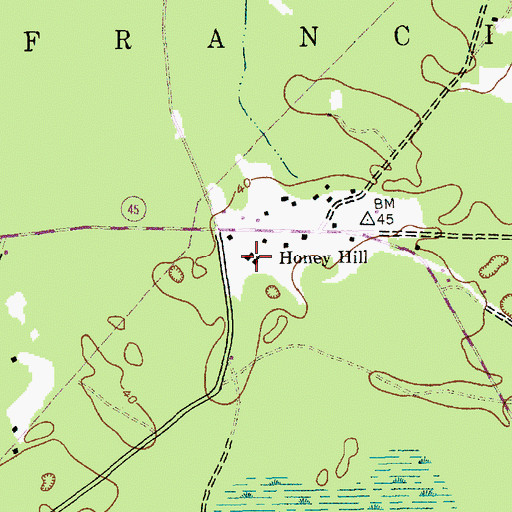 Topographic Map of Mount Zion Church, SC