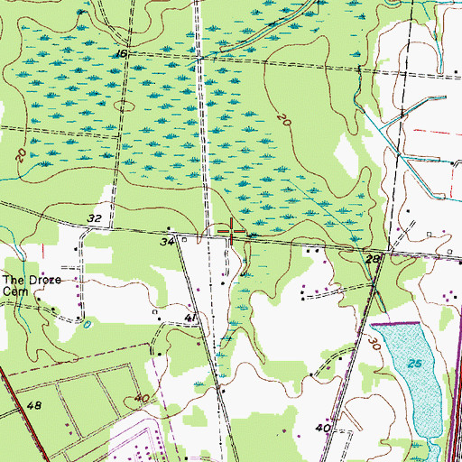 Topographic Map of New Hope Church (historical), SC