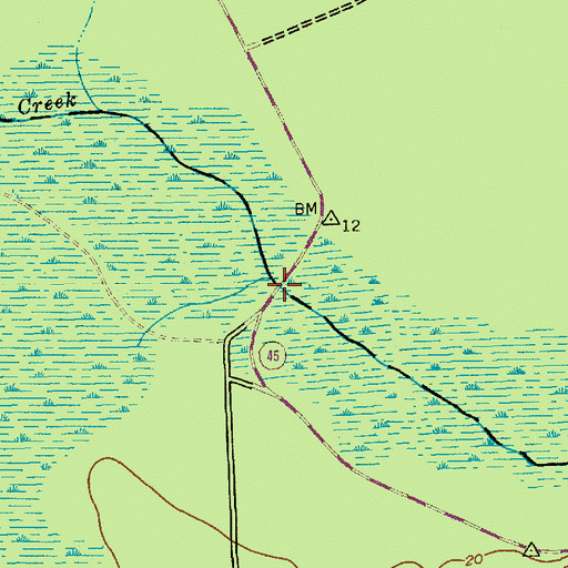 Topographic Map of Palmer Bridges, SC