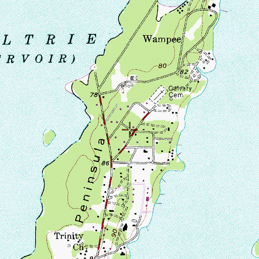 Topographic Map of Pinopolis School (historical), SC