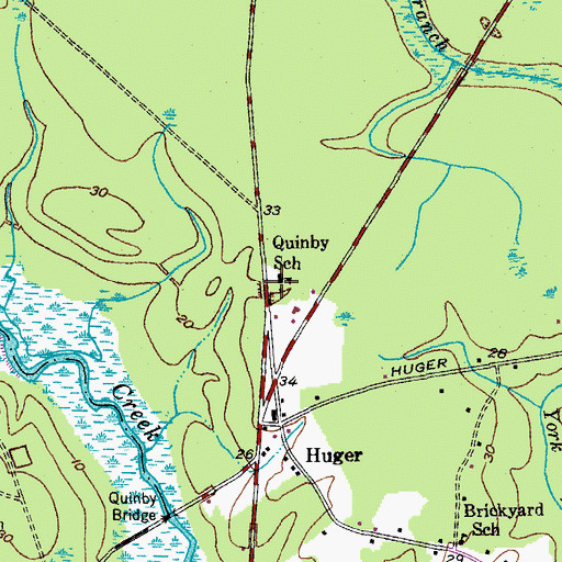 Topographic Map of Quimby Cemetery, SC