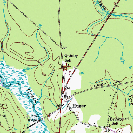 Topographic Map of Quimby Holiness Church, SC