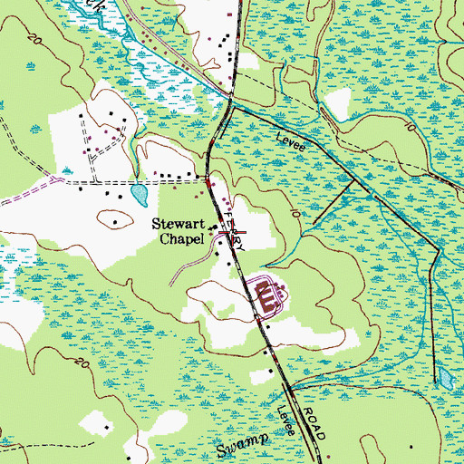 Topographic Map of Red Hill, SC
