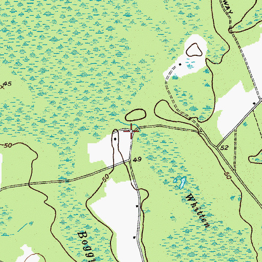 Topographic Map of Reed Corner Cemetery, SC