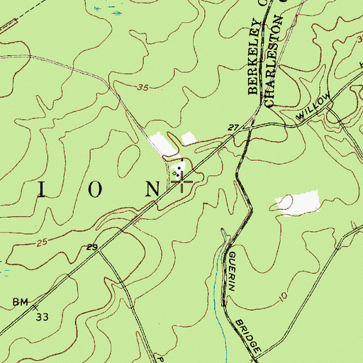 Topographic Map of Robertson Church (historical), SC