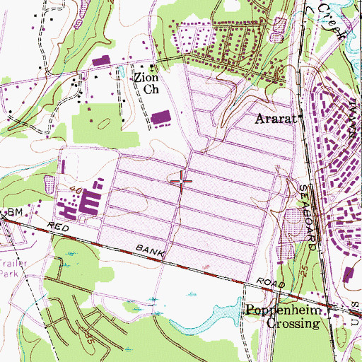 Topographic Map of Sedgefield, SC