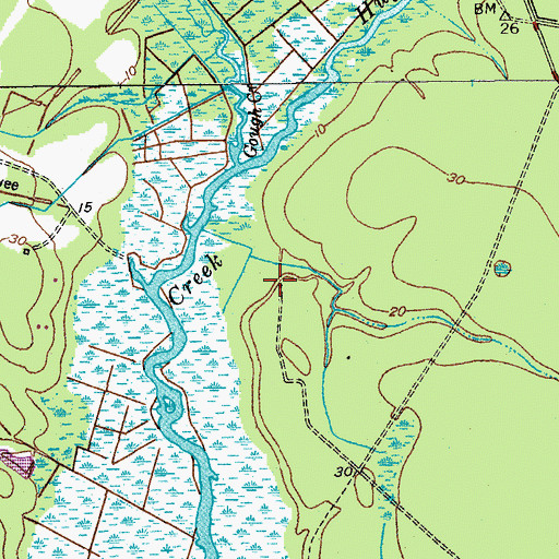 Topographic Map of Silk Hope Plantation (historical), SC