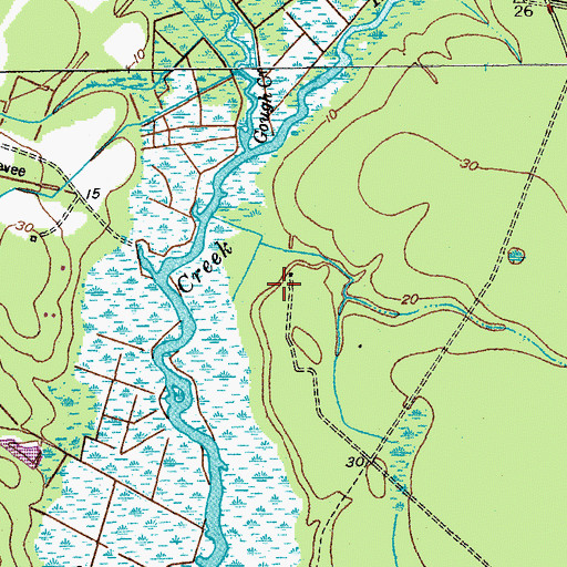 Topographic Map of Silk Hope Plantation Cemetery, SC